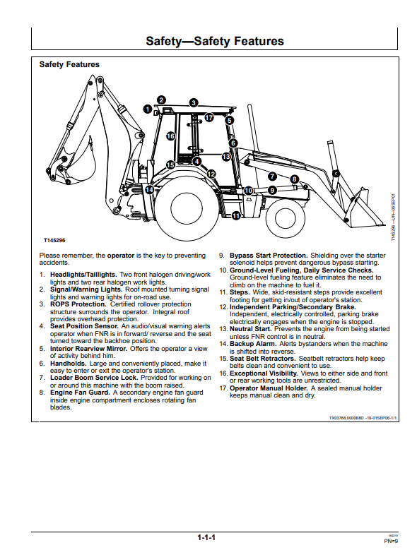 JOHN DEERE 710G BACKHOE LOADER OPERATOR MANUAL OMT166897