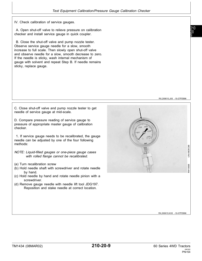 JOHN DEERE 8560, 8760 AND 8960 TRACTOR OPERATION AND TEST MANUAL TM1434