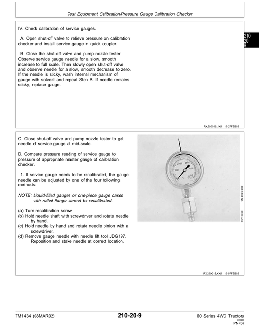 JOHN DEERE 8560, 8760 AND 8960 TRACTOR OPERATION AND TEST MANUAL TM1434