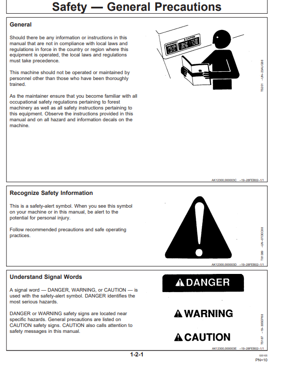 JOHN DEERE 1270D HARVESTER OPERATOR MANUAL OMF066998