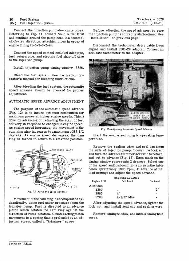 JOHN DEERE 5020 TRACTOR TECHNICAL MANUAL TM1022