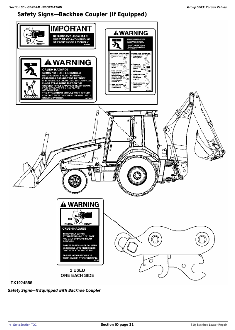 JOHN DEERE 310J BACKHOE LOADER REPAIR TECHNICAL MANUAL TM10145