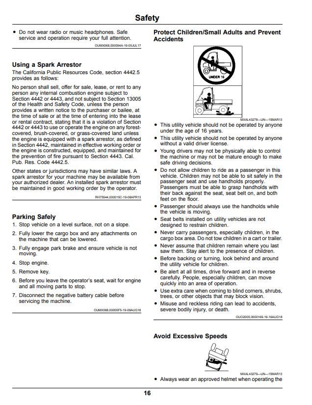 JOHN DEERE XUV865E, XUV865M, XUV865R GATOR™ UTILITY VEHICLES OPERATOR MANUAL OMUC22937