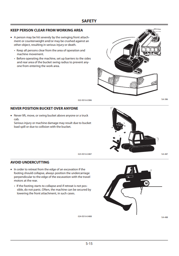HITACHI ZAXIS 225US-3, 225USR-3 HYDRAULIC EXCAVATOR OPERATOR MANUAL EM1U412