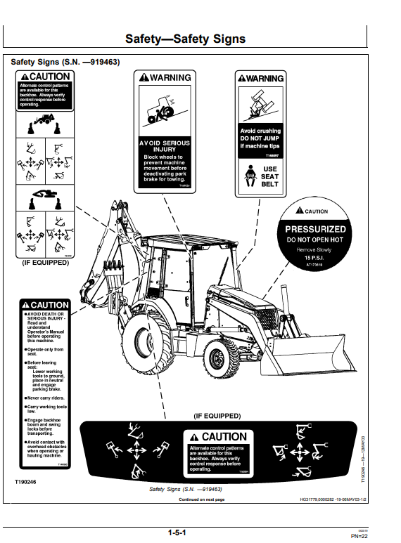 JOHN DEERE 710G BACKHOE LOADER OPERATOR MANUAL OMT166897