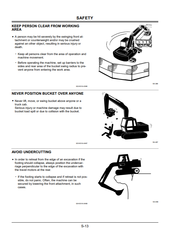 HITACHI ZAXIS 70, 70LC EXCAVATOR OPERATOR MANUAL EM1CD11