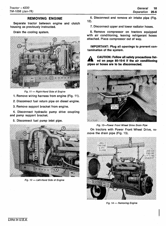 JOHN DEERE 4230 TRACTOR TECHNICAL MANUAL TM1056