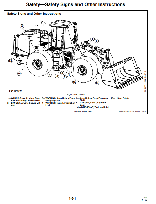 JOHN DEERE 844K-III 4WD LOADER OPERATOR MANUAL OMT388954X19