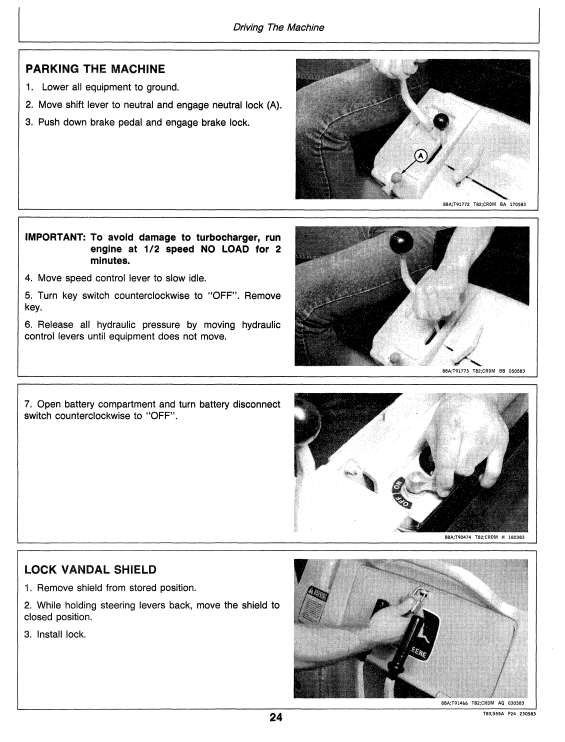 JOHN DEERE 555A CRAWLER LOADER OPERATOR MANUAL OMT75124