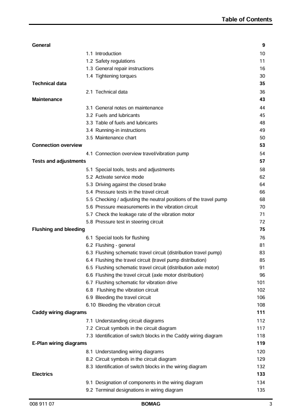 BOMAG BW 226 PDH-4 Single Drum Roller Service Manual PDF