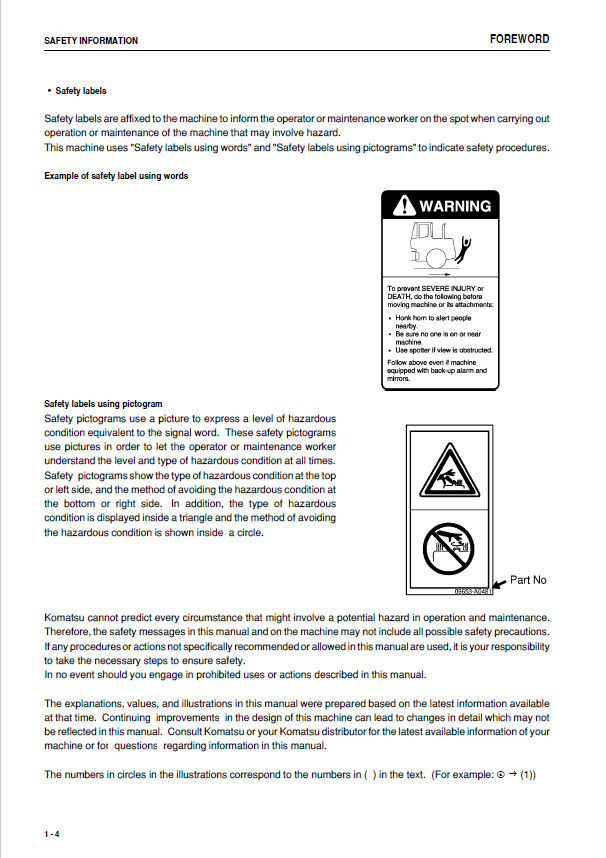 KOMATSU WA470-5 WHEEL LOADER OPERATION & MAINTENANCE MANUAL PDF