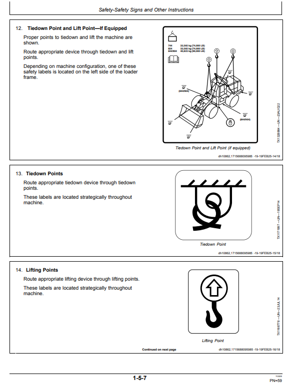 JOHN DEERE 844 P AND 904 P 4WD LOADER OPERATOR MANUAL OMT473521X019