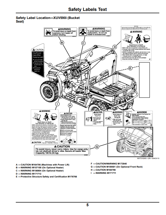 JOHN DEERE XUV590I, XUV590I S4 GATOR™ UTILITY VEHICLE OPERATOR MANUAL OMM175791
