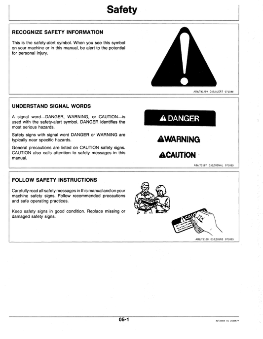 JOHN DEERE 792 EXCAVATOR OPERATOR MANUAL OMT114470