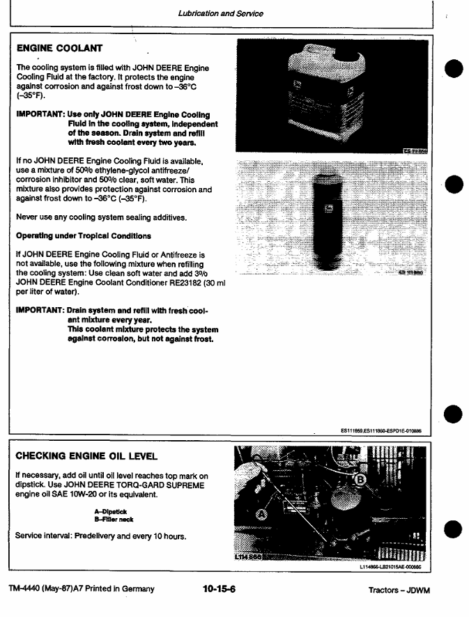 JOHN DEERE 2250, 2450, 2650, 2650N AND 2850 TRACTOR SERVICE REPAIR TECHNICAL MANUAL TM4440
