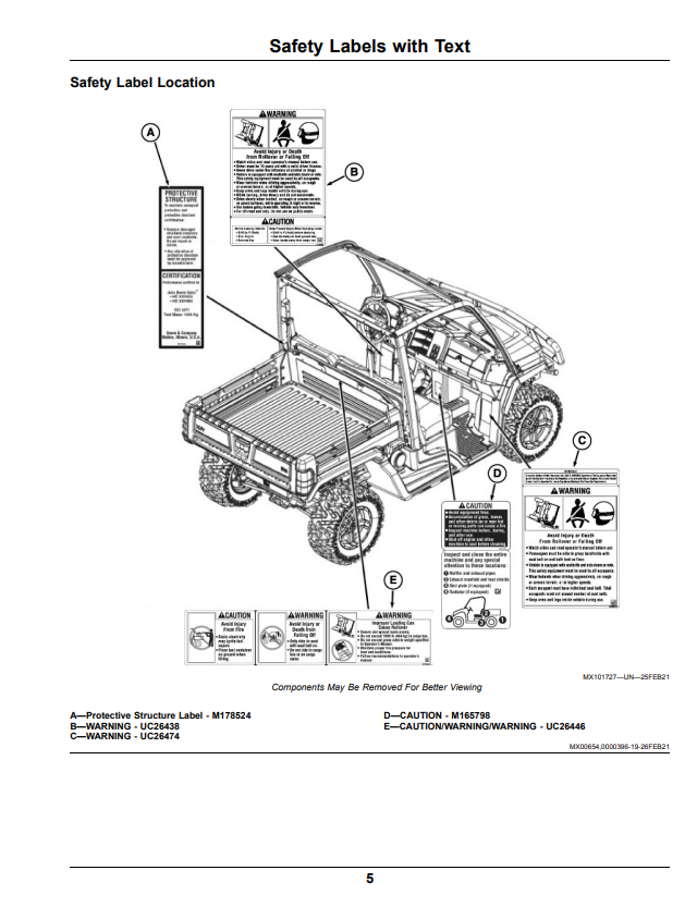 JOHN DEERE XUV835R SIGNATURE EDITION GATOR™ UTILITY VEHICLE OPERATOR MANUAL OMUC26786