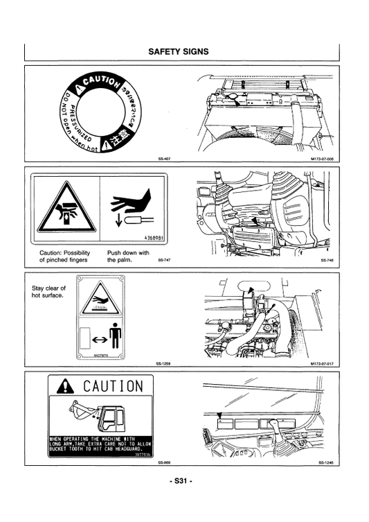 HITACHI EX330LC-5, EX370-5 EXCAVATOR OPERATOR MANUAL EM1H1NA11