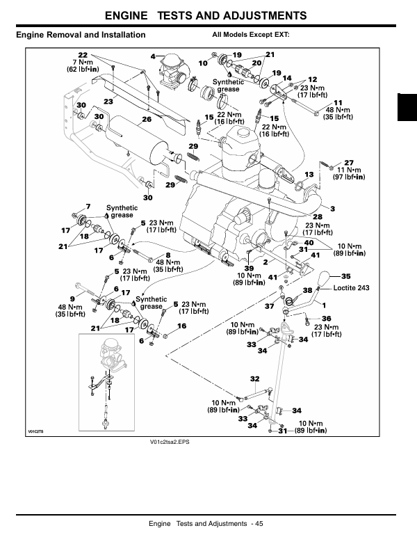 JOHN DEERE 500, 500EX, 500EXT BUCK UTILITY ATV TECHNICAL MANUAL TM2153