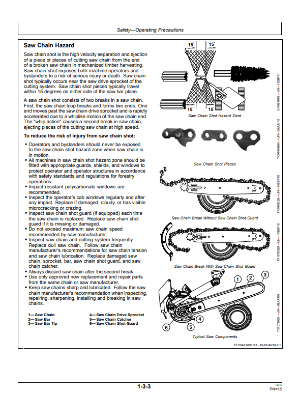 JOHN DEERE FL100 DIRECTIONAL FELLING HEAD OPERATOR MANUAL OMT435602X019