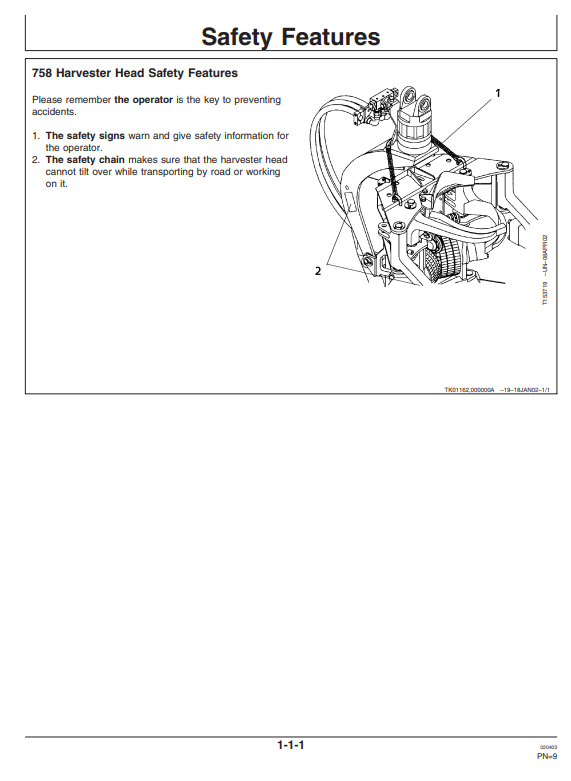 JOHN DEERE 758/758HD HARVESTER HEAD OPERATOR MANUAL OMF063849