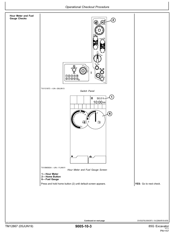 JOHN DEERE 85G FT4 EXCAVATOR OPERATION AND TEST TECHNICAL MANUAL TM12867