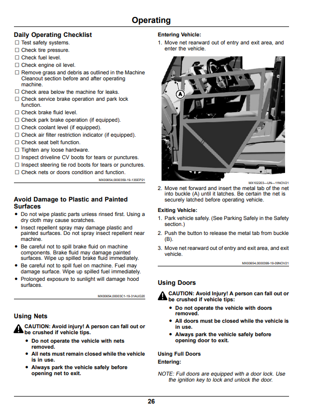 JOHN DEERE XUV835R SIGNATURE EDITION GATOR™ UTILITY VEHICLE OPERATOR MANUAL OMUC26786
