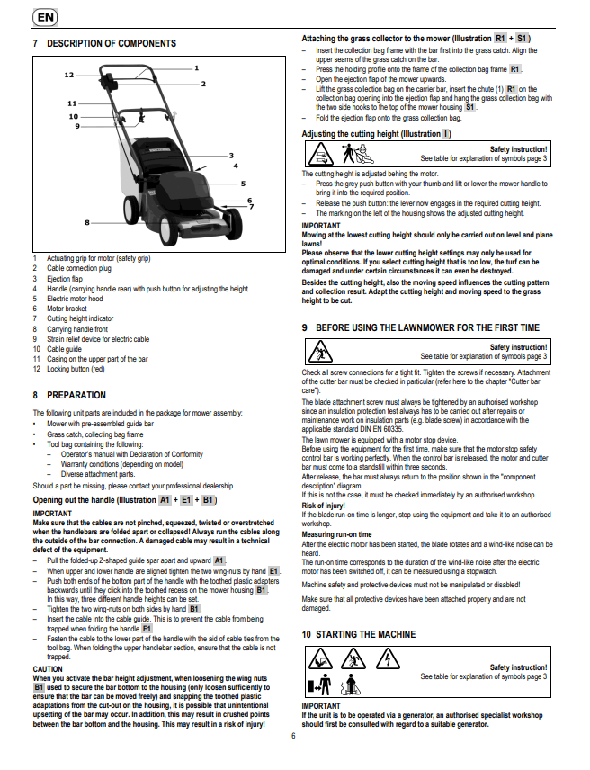 JOHN DEERE 43-EL COMPACT, R43EL LAWN MOWERS OPERATOR MANUAL SAU14734