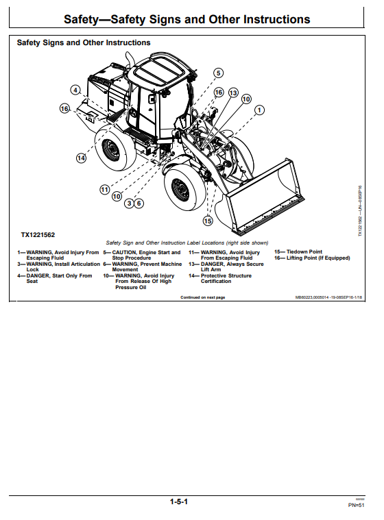 JOHN DEERE 444K 4WD LOADER OPERATOR MANUAL OMT361493X19