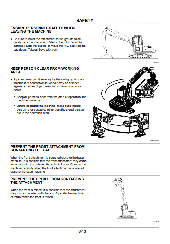 HITACHI ZAXIS 230LC SCRAP HANDLING MACHINE (S-SC230-C) OPERATOR MANUAL EM1HDSH11