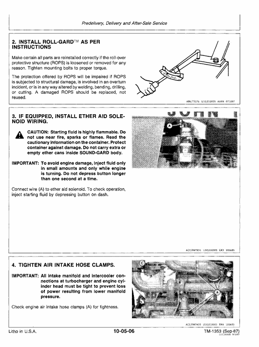 JOHN DEERE 4050, 4250, 4450 TRACTOR TECHNICAL MANUAL TM1353