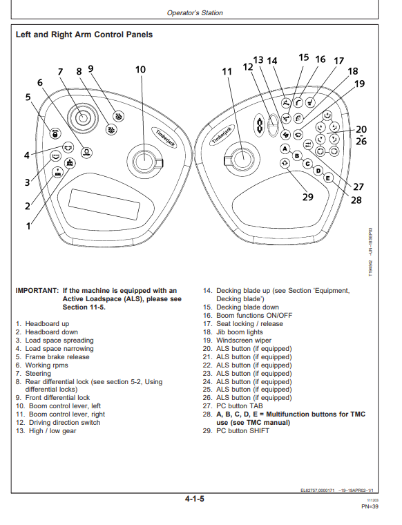 JOHN DEERE 1410D FORWARDER OPERATOR MANUAL OMF065866