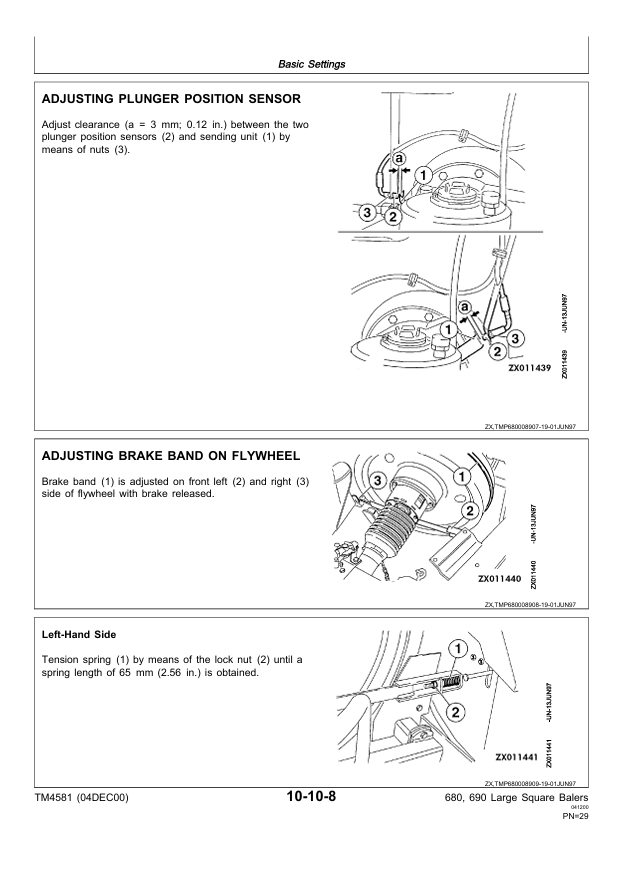 JOHN DEERE 680, 690, 680 AND 690 MULTICUT LARGE SQUARE BALER TECHNICAL MANUAL TM4581