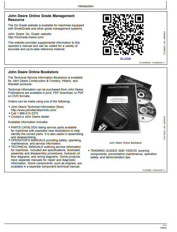 JOHN DEERE 450 P, 550 P, 650 P, 700 P, 750 P, 850 P, 850 X CRAWLER DOZER OPERATOR MANUAL OMT471392X019