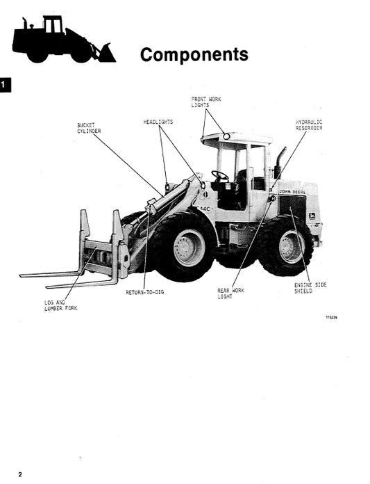 JOHN DEERE 544C LOADER OPERATOR MANUAL OMT76620