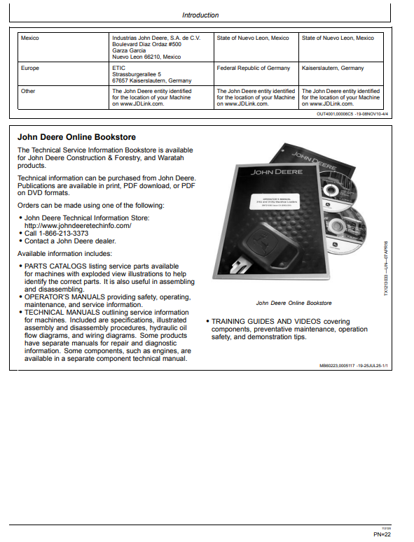 JOHN DEERE 644 P 4WD LOADER OPERATOR MANUAL OMT483920X019