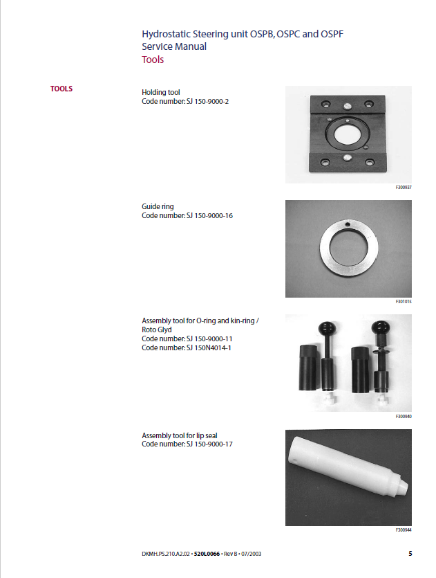 918357A Mustang Sauer-Danfoss Steering Unit Maintenance & Repair Manual PDF