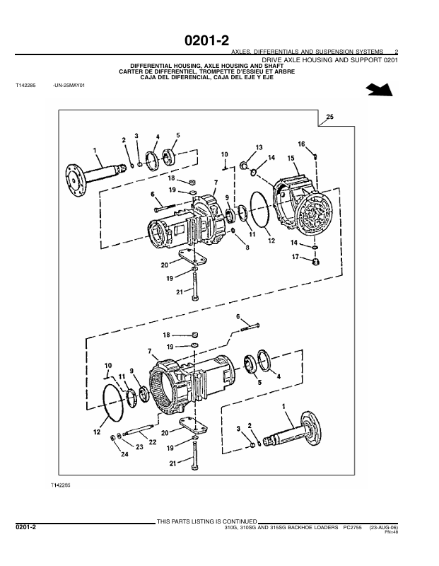 JOHN DEERE 310G,310SG AND 315SG BACKHOE LOADER PARTS CATALOG MANUAL PC2755