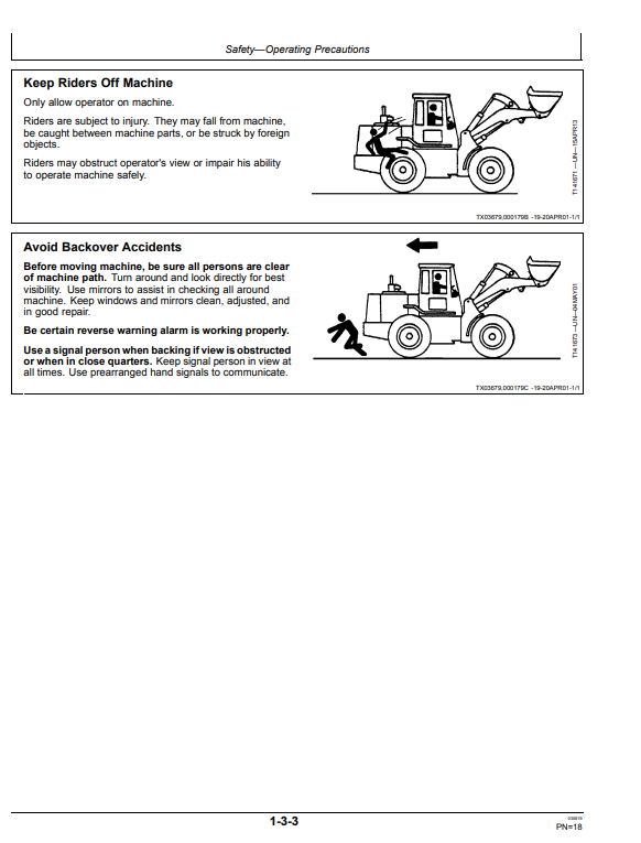 JOHN DEERE 344J LOADER OPERATOR MANUAL OMT217890
