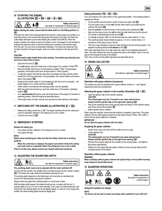 JOHN DEERE 38-BV (SA1424), D38R (SA1476) SCARIFIERS OPERATOR MANUAL SAU14749