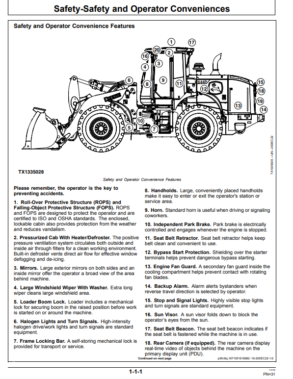 JOHN DEERE 644 P 4WD LOADER OPERATOR MANUAL OMT483920X019