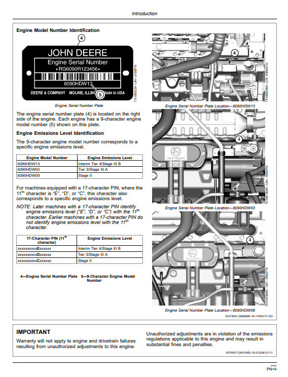JOHN DEERE 724K 4WD LOADER OPERATOR MANUAL OMT275144
