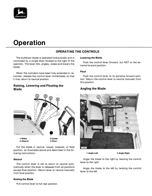 JOHN DEERE 6405 BULLDOZER FOR JD450-B CRAWLER OPERATOR MANUAL OMT33517