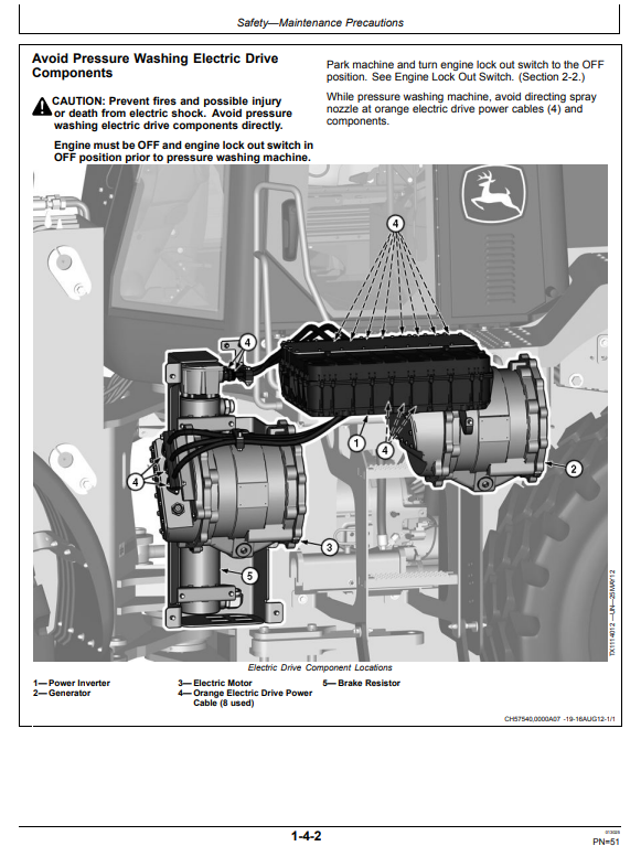 JOHN DEERE 624L 4WD LOADER OPERATOR MANUAL OMT406389X19