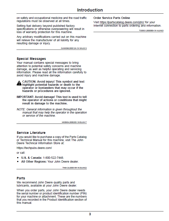OMUC10114 - JOHN DEERE ZTRAK™ PRO SERIES Z994R OPERATOR MANUAL