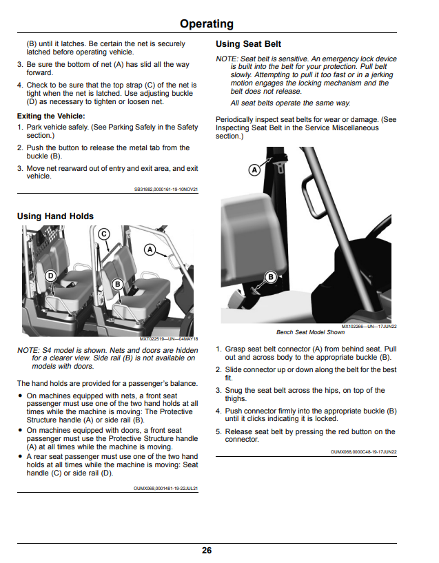 JOHN DEERE XUV560E, XUV560E S4 GATOR™ UTILITY VEHICLES OPERATOR MANUAL OMUC36882