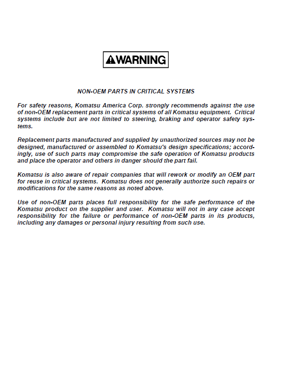 930E-2 Komatsu Mining Dump Truck Repair Manual CEBD011801