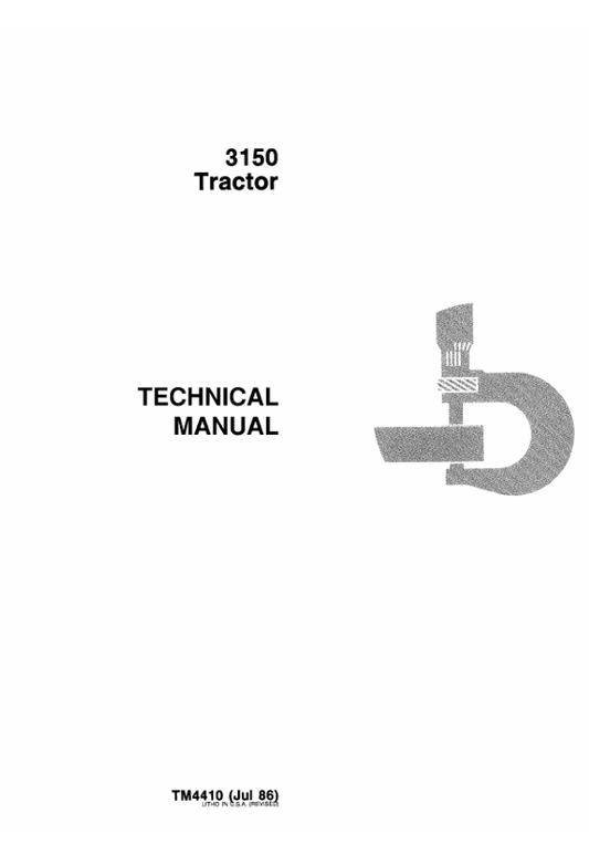 JOHN DEERE 3150 TRACTOR TECHNICAL MANUAL TM4410
