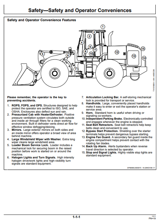 JOHN DEERE 444J LOADER OPERATOR MANUAL OMT229863