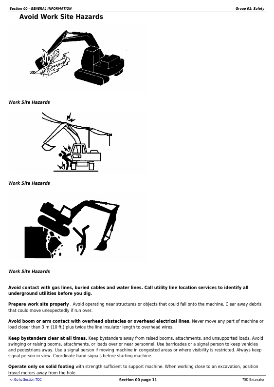 JOHN DEERE 75D EXCAVATOR REPAIR TECHNICAL MANUAL TM10749