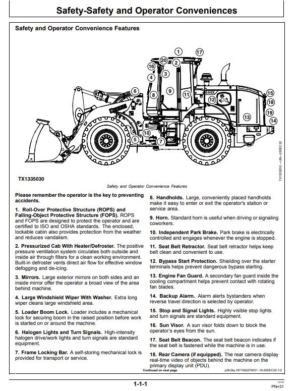 JOHN DEERE 644 X 4WD LOADER OPERATOR MANUAL OMT483921X019